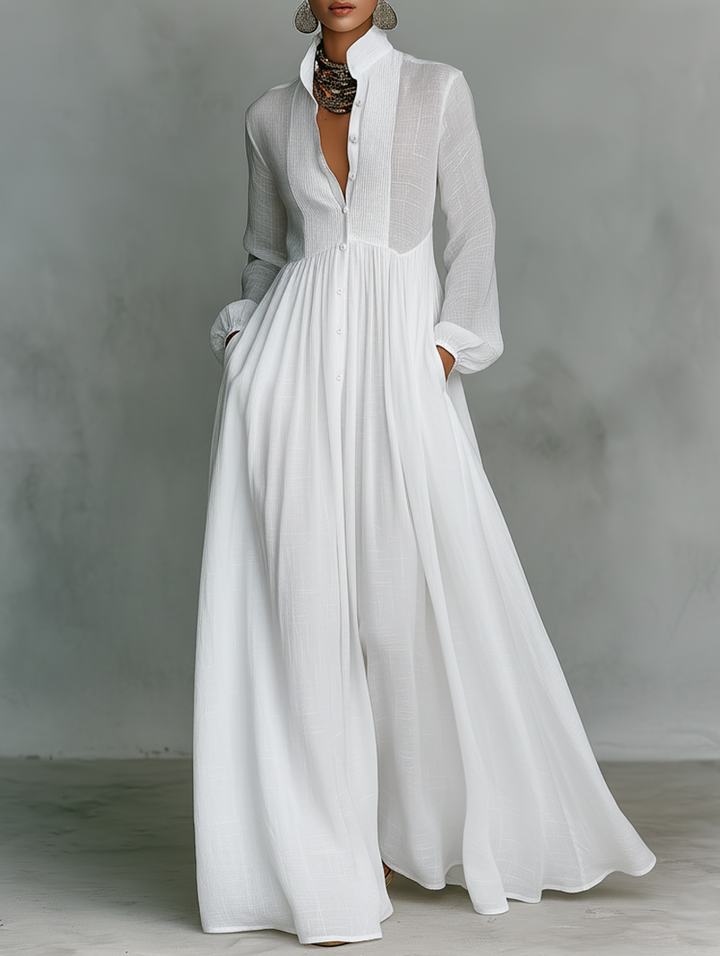 Evelyn | Elegant Long-Sleeve Maxi Dress
