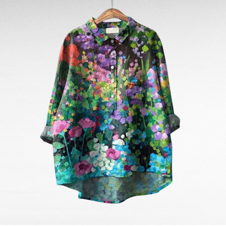 Elaine | Artistic Floral Blouse