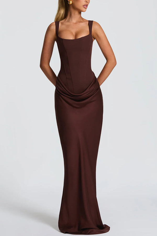 Eleanor | Elegant Square-Neck Maxi Dress