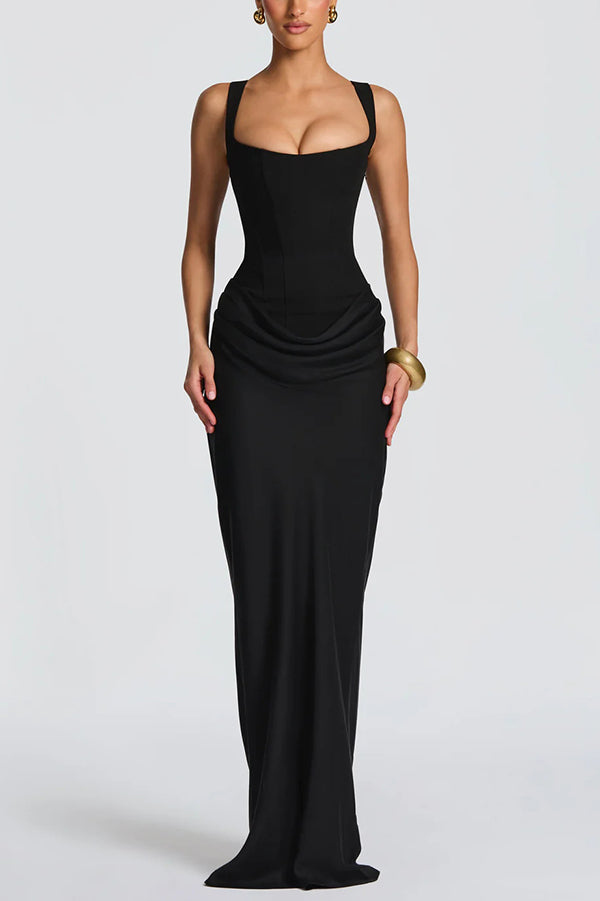 Eleanor | Elegant Square-Neck Maxi Dress