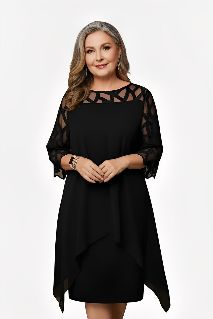 Patricia | Elegant Lace Sleeve Midi Dress