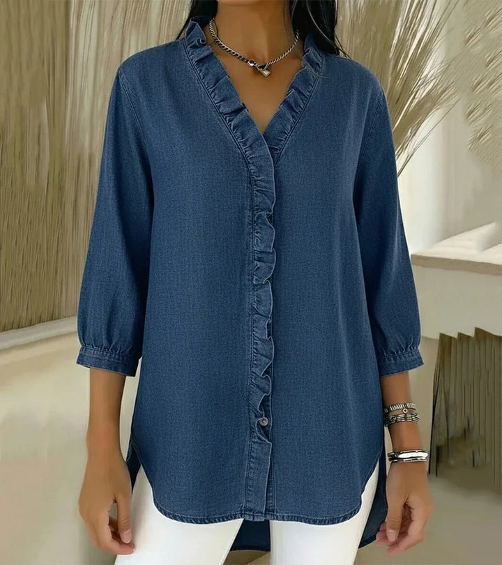 Lucinda | Elegant Denim Blouse