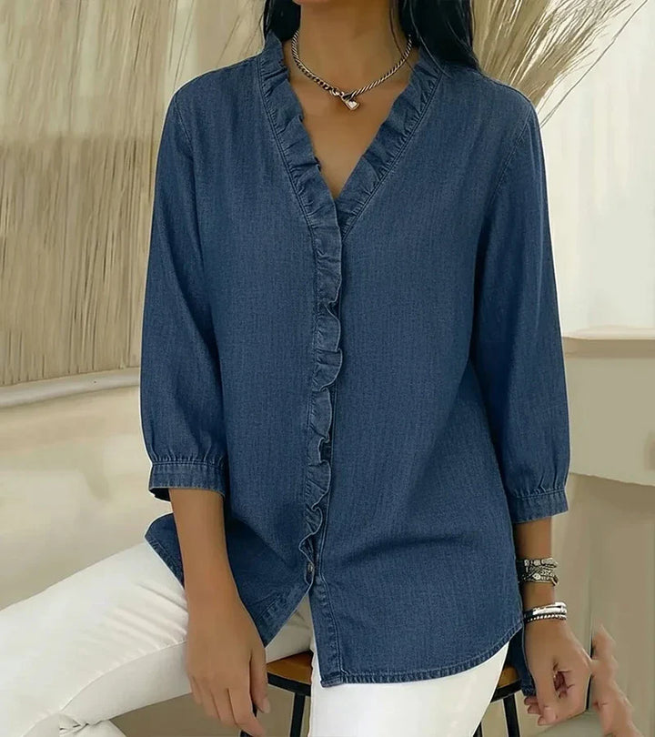 Lucinda | Elegant Denim Blouse