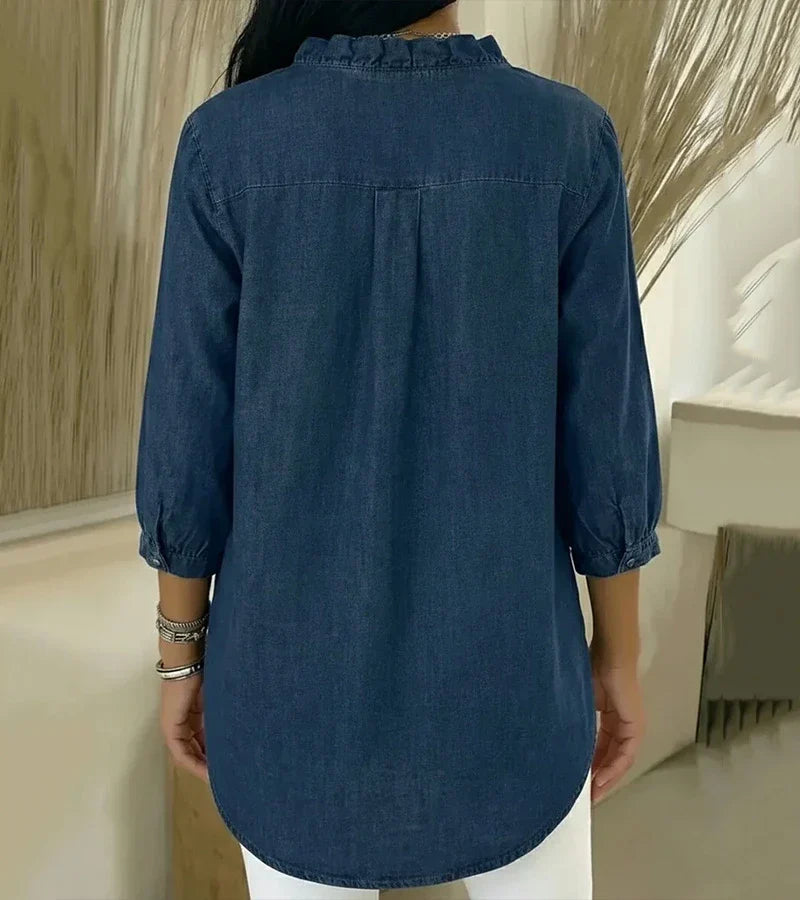 Lucinda | Elegant Denim Blouse