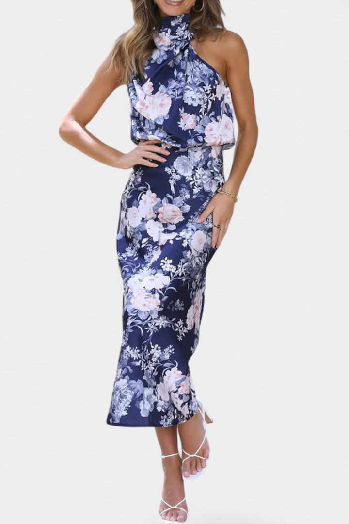Lisa | Floral Halter Maxi Dress