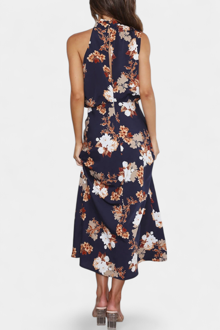 Lisa | Floral Halter Maxi Dress