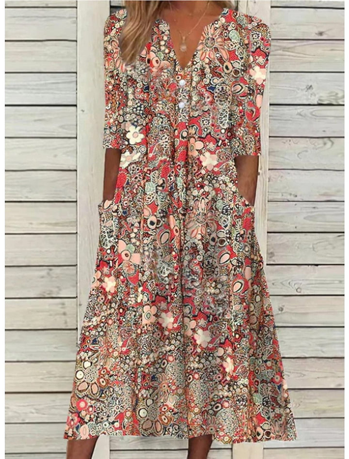 Penelope | Elegant Floral Maxi Dress