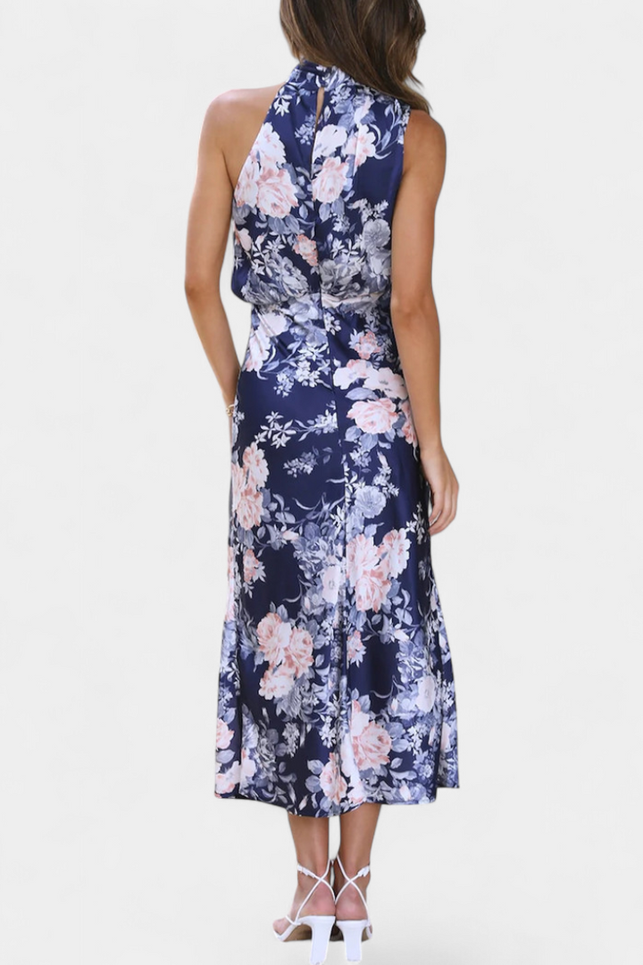 Lisa | Floral Halter Maxi Dress