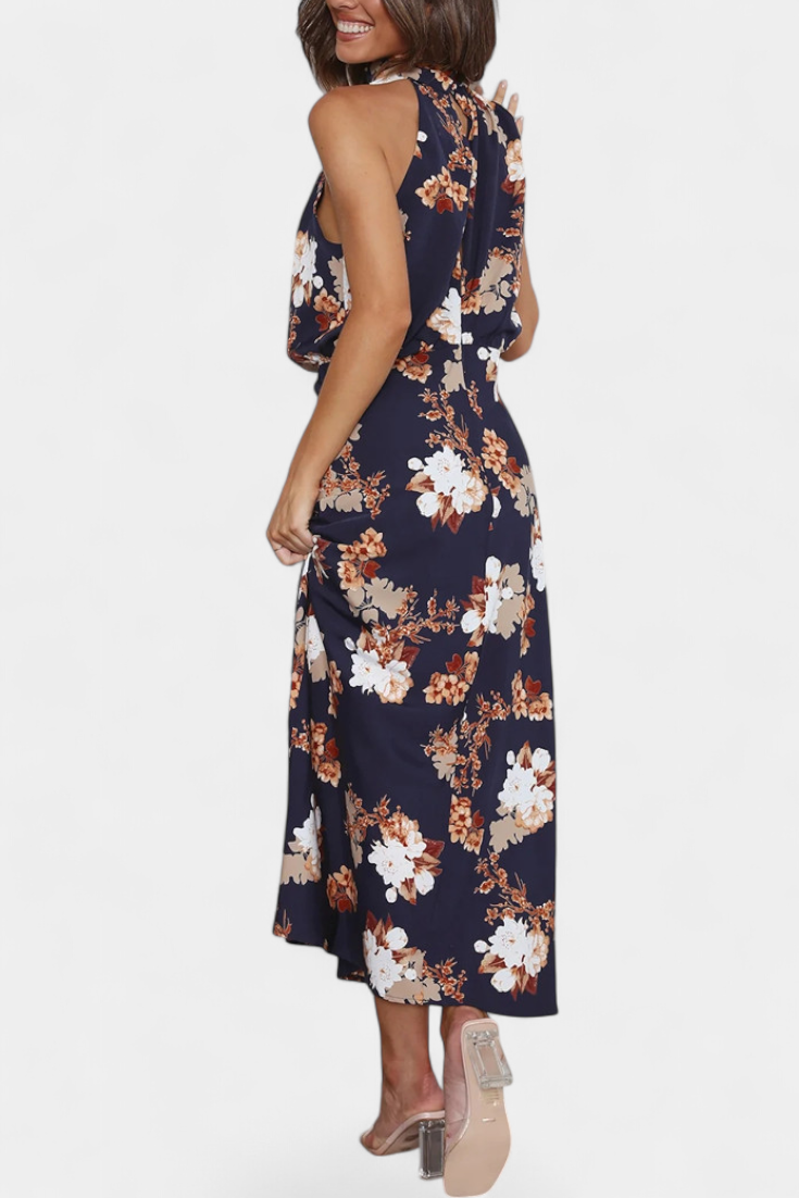 Lisa | Floral Halter Maxi Dress