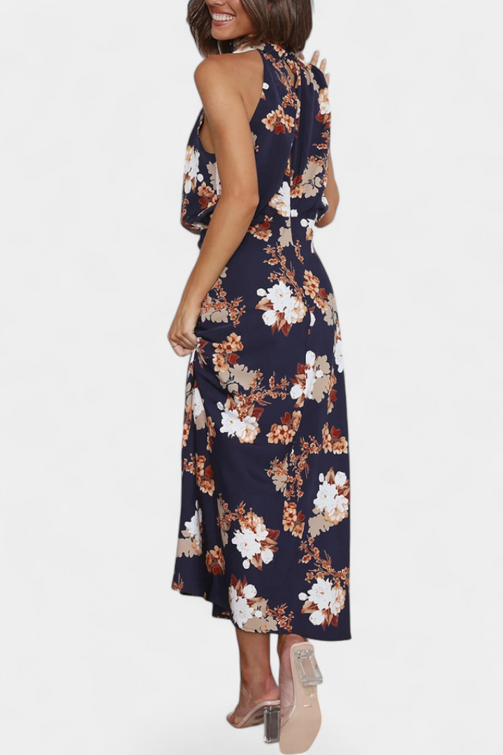 Lisa | Floral Halter Maxi Dress