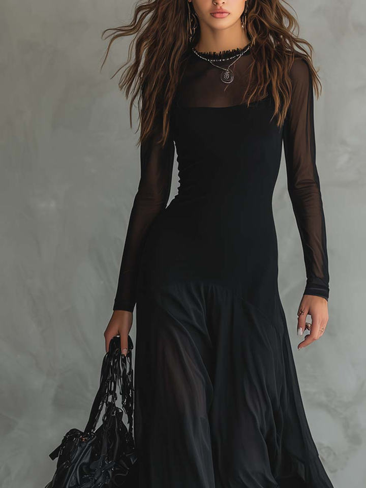 Lizzy | Elegant Black Maxi Dress