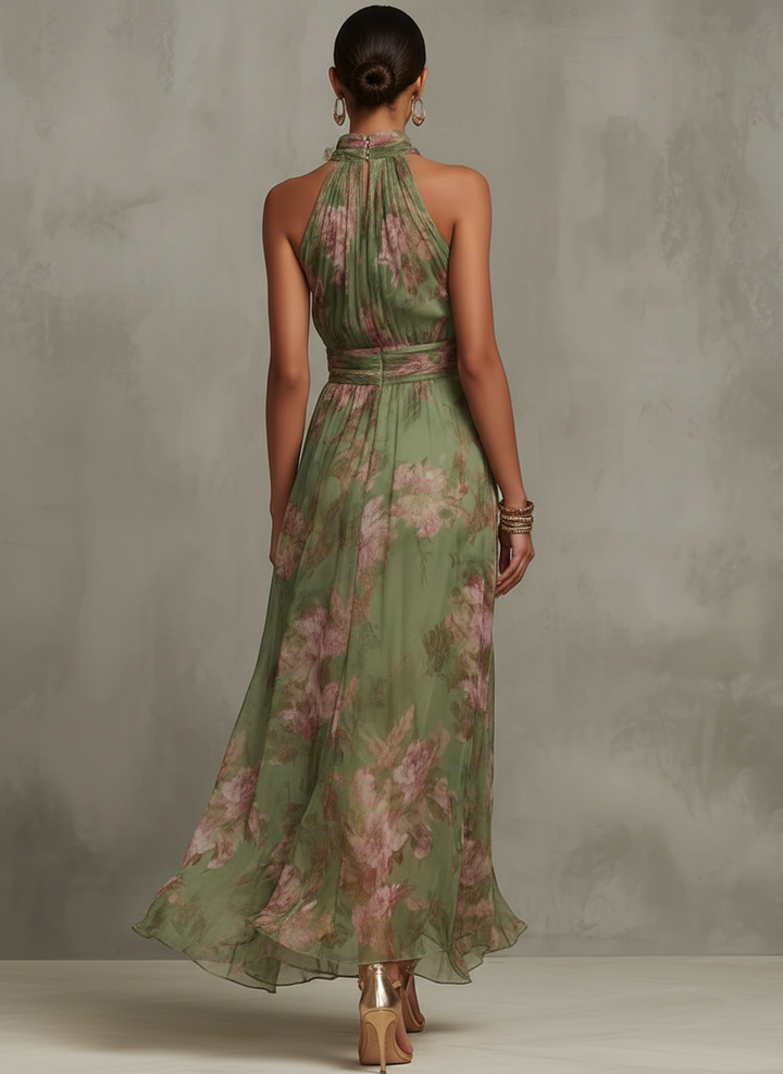 Emma | Floral Halter Maxi Dress