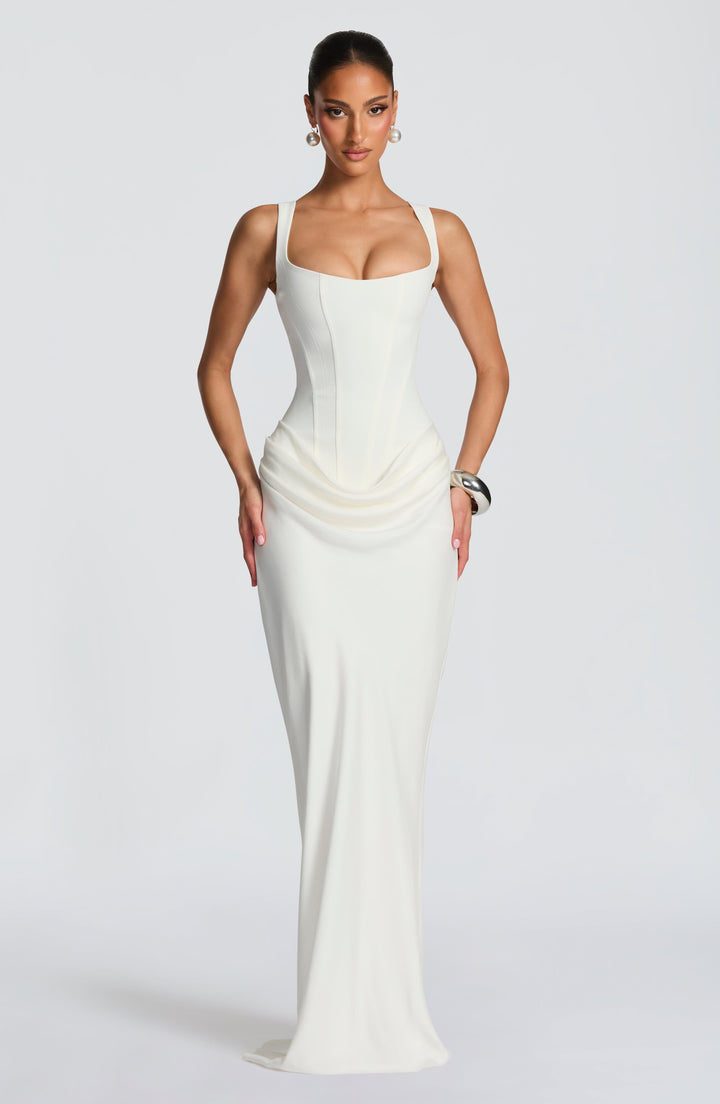Eleanor | Elegant Square-Neck Maxi Dress