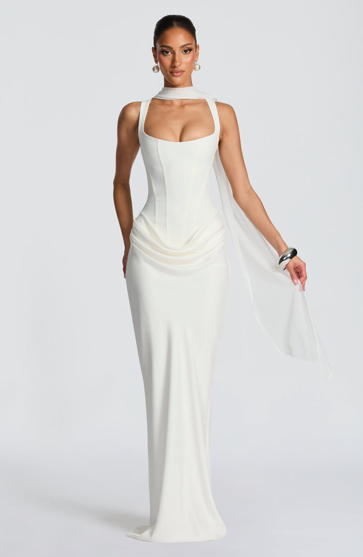 Eleanor | Elegant Square-Neck Maxi Dress