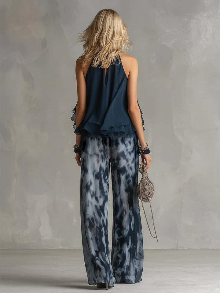 Blair | Elegant Printed Wide-Leg Set