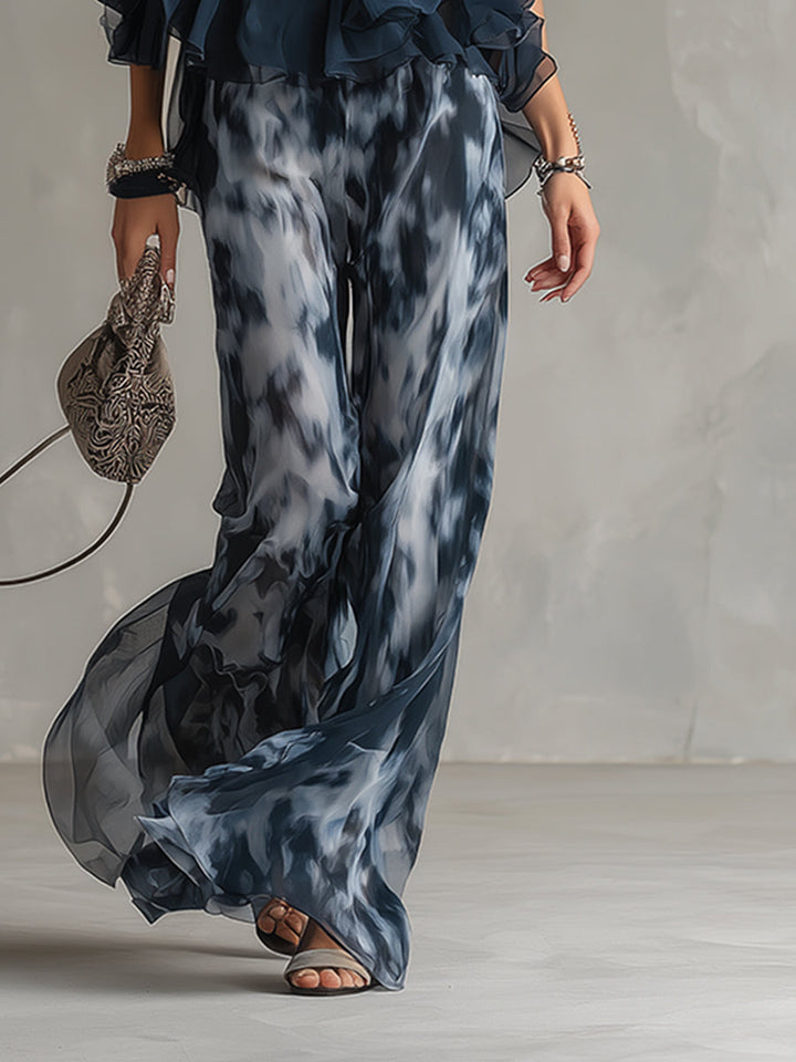 Blair | Elegant Printed Wide-Leg Set