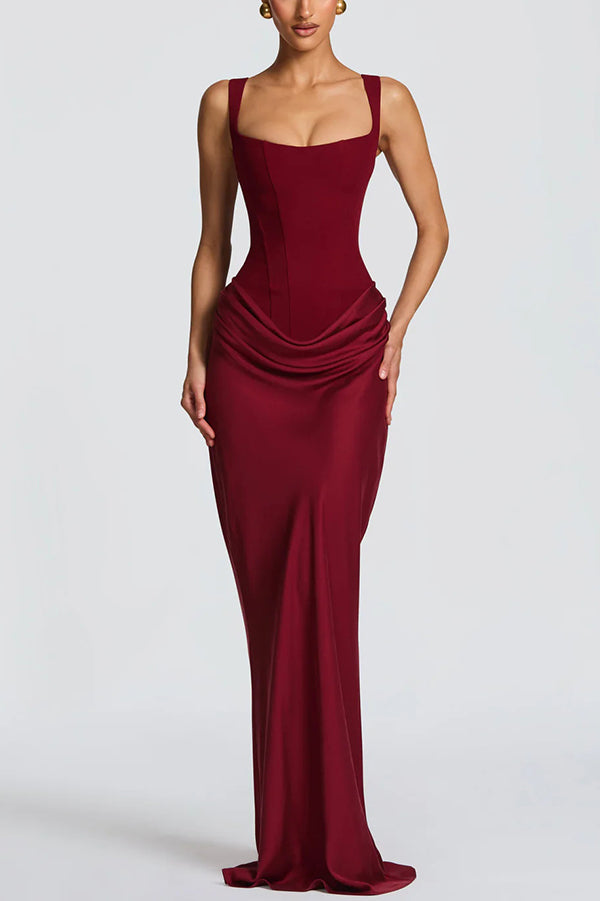 Eleanor | Elegant Square-Neck Maxi Dress