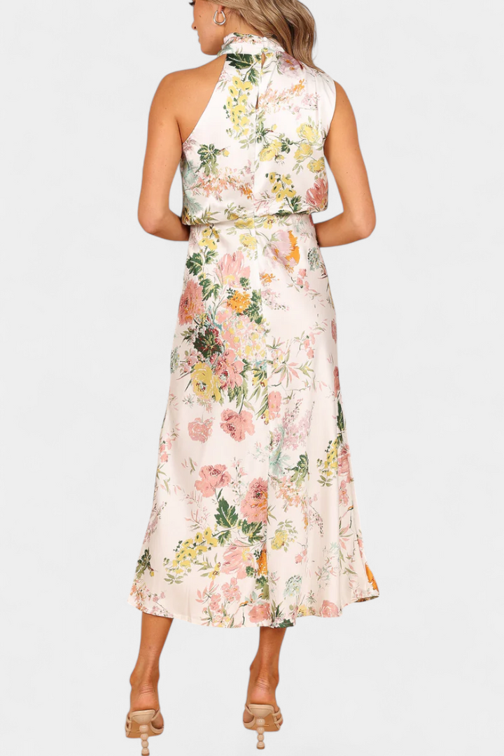 Lisa | Floral Halter Maxi Dress