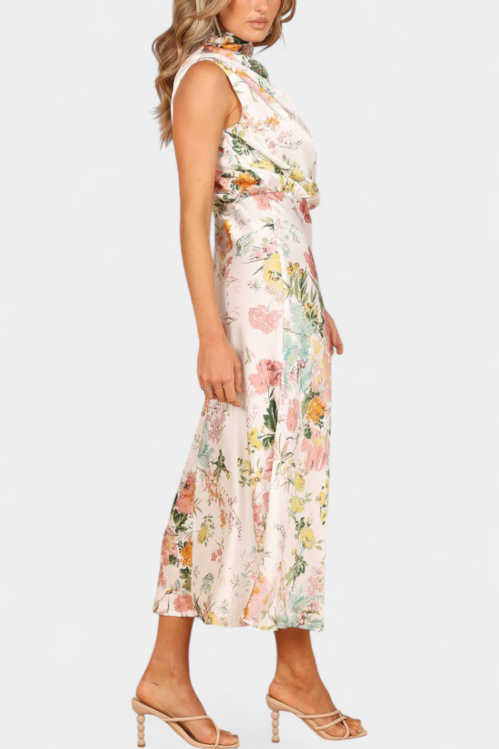 Lisa | Floral Halter Maxi Dress
